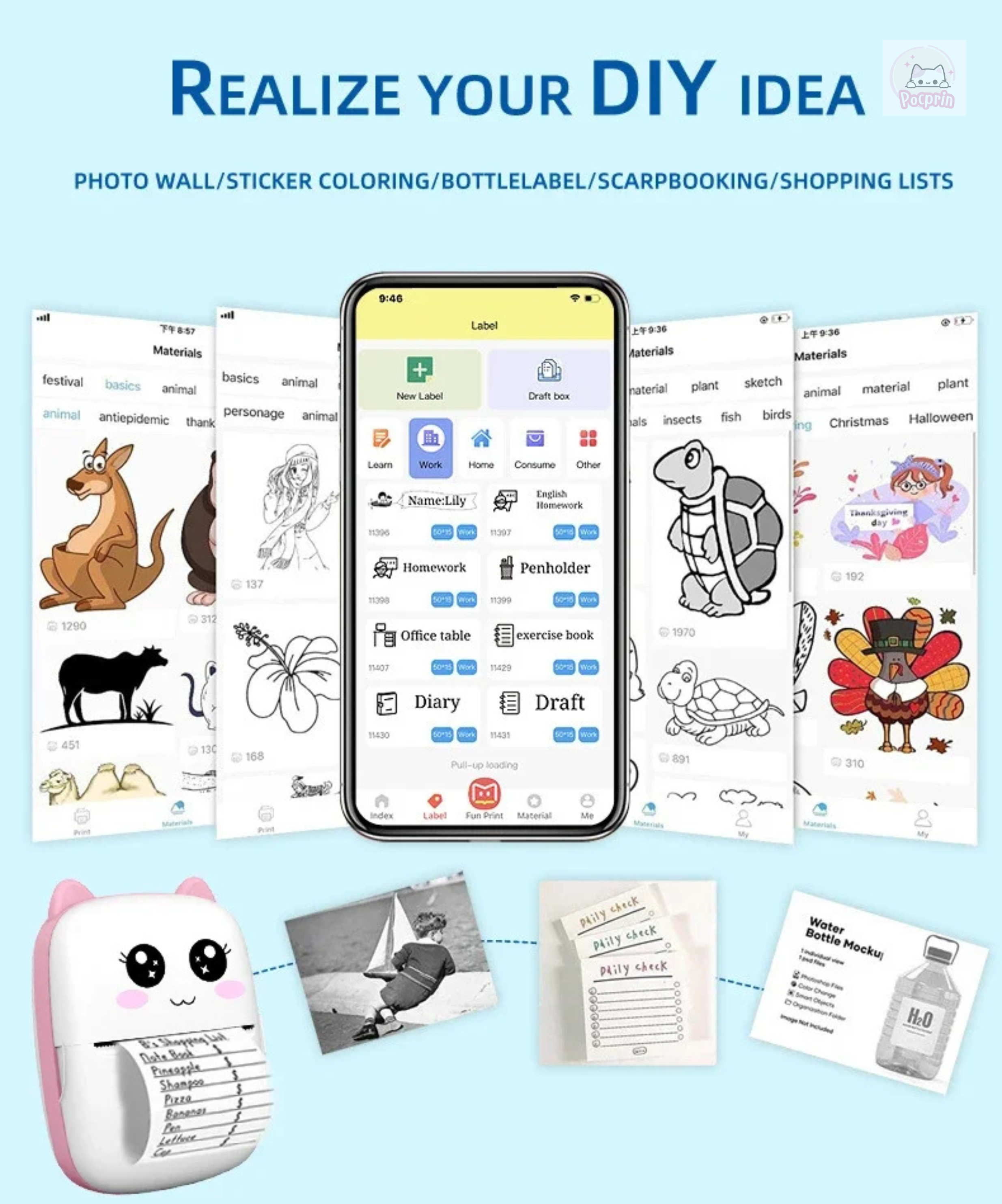 Pocprin - PocketPrint™ Thermal Printer Mini -